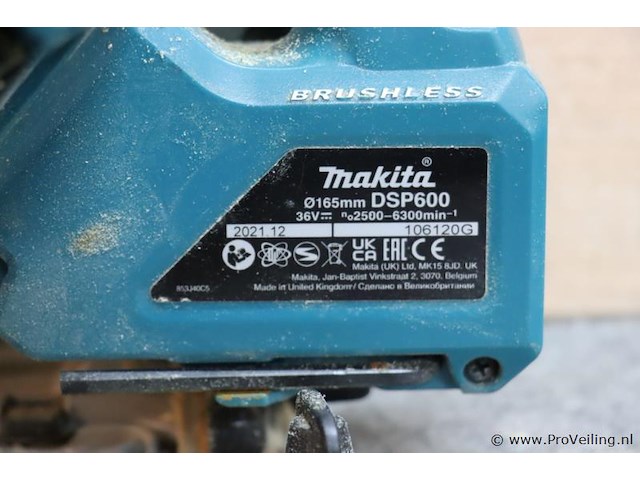 Makita verstekzaag dsp600zj, 36v incl. opbergkoffer - afbeelding 2 van  6