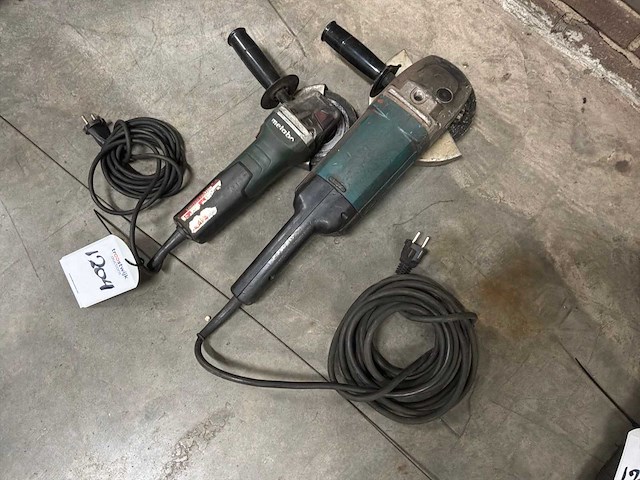 Makita/metabo haakse slijpmachine (2x) - afbeelding 1 van  2