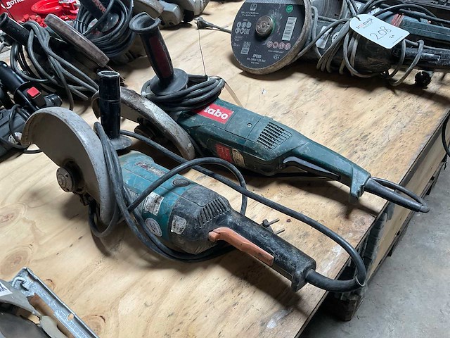 Makita/metabo haakse slijpmachine (2x) - afbeelding 1 van  6