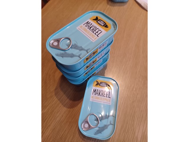 Makreel in zonnebloemolie tht 19-11-2029 125 gram aantal 5 blikjes. - afbeelding 1 van  3