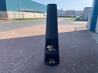 Malaga - tuinhaard xl rond zwart 42x145cm - afbeelding 3 van  6