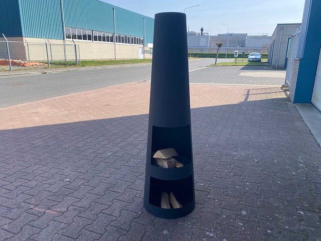 Malaga - tuinhaard xl rond zwart 42x145cm - afbeelding 3 van  6