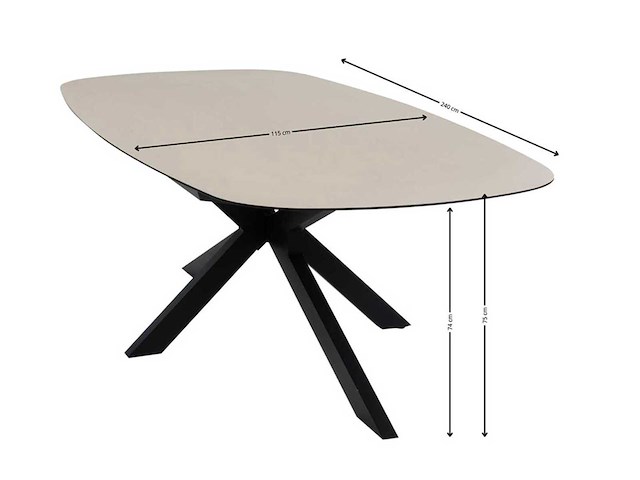 Malaga - tuintafel(240x115cm) - afbeelding 1 van  4