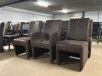 Malmo leren verrijdbare eetkamerstoel (6x) - afbeelding 10 van  15