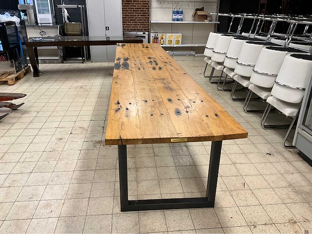 Mammoettafels eikenhouten restauranttafel - afbeelding 7 van  13