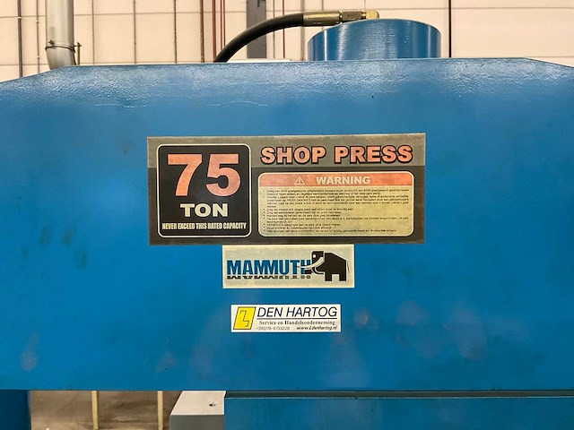 Mammuth 75 ton werkplaatspers - afbeelding 5 van  15