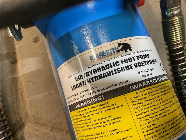 Mammuth air hydraulic foot pump - afbeelding 2 van  3