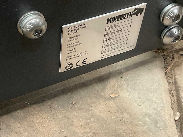 Mammuth fj15as garagekrik - afbeelding 4 van  4