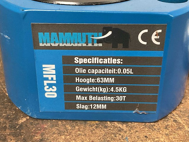Mammuth mfl30 hydraulische cylinder - afbeelding 3 van  3