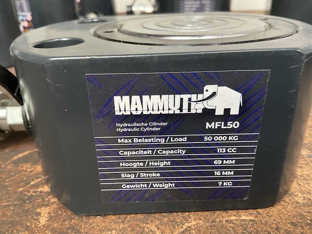 Mammuth mfl50 hydraulische hefcilinder - afbeelding 2 van  2
