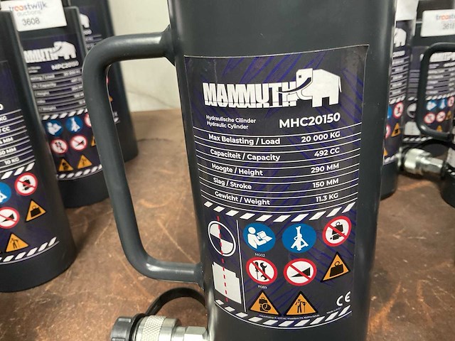 Mammuth mhc20150 hydraulische hefcilinder - afbeelding 2 van  2