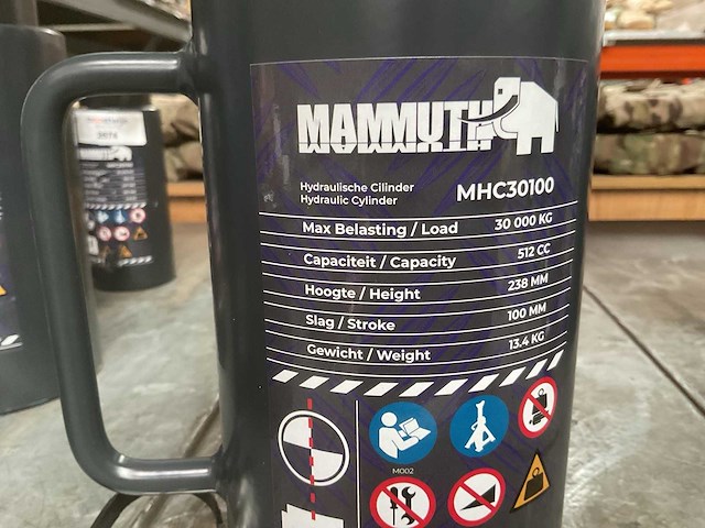 Mammuth mhc30100 hydraulische hefcilinder - afbeelding 2 van  2