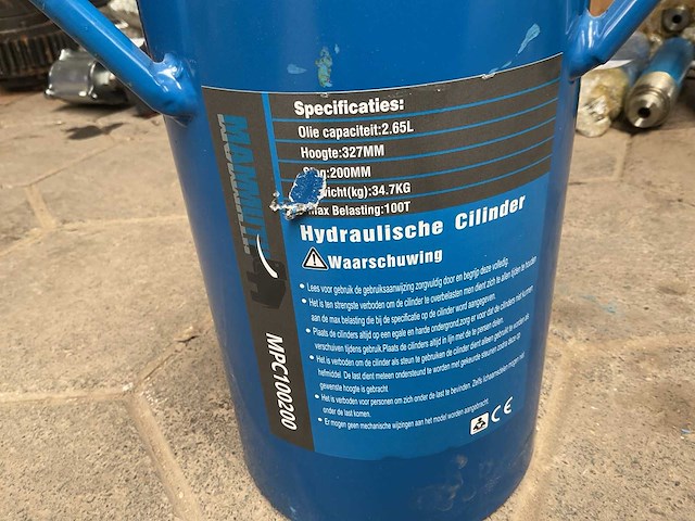 Mammuth mpc100200 hydraulische hefcilinder - afbeelding 2 van  2