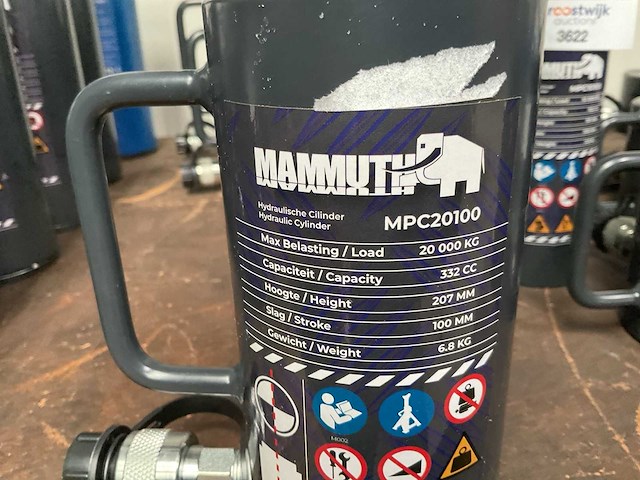 Mammuth mpc20100 hydraulische hefcilinder - afbeelding 2 van  2
