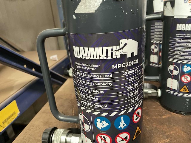 Mammuth mpc20150 hydraulische hefcilinder - afbeelding 2 van  2