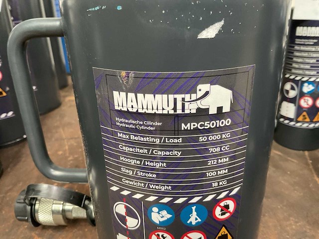 Mammuth mpc50100 hydraulische hefcilinder - afbeelding 2 van  2