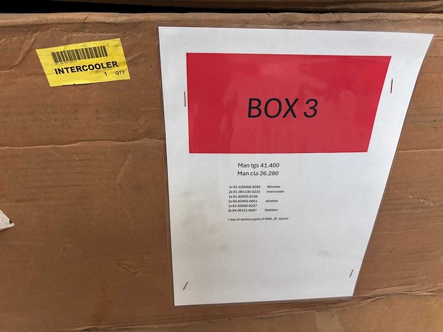 Man - tgs 41.400 / cla 26.280 - parts - box of man tgs 41.400 / cla 26.280 parts - afbeelding 7 van  9