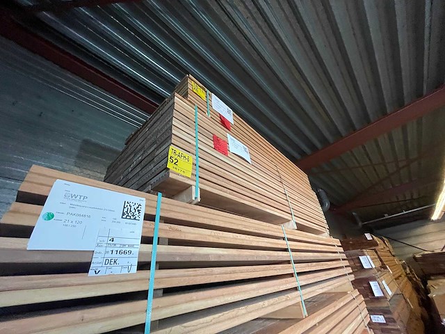 Mandioqueira vlonderplanken 2000x120x21mm (133x) - afbeelding 4 van  4