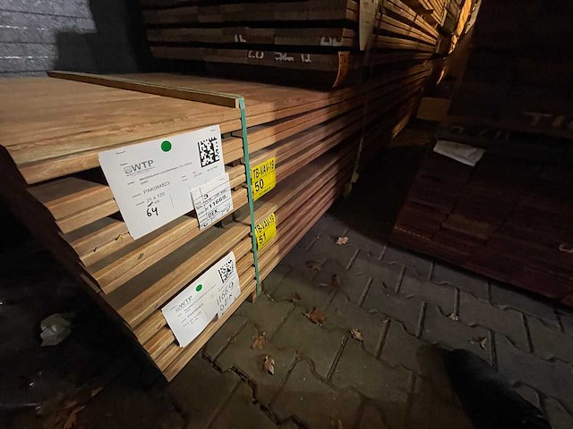 Mandioqueira vlonderplanken 4000x120x21mm (64x) - afbeelding 4 van  4