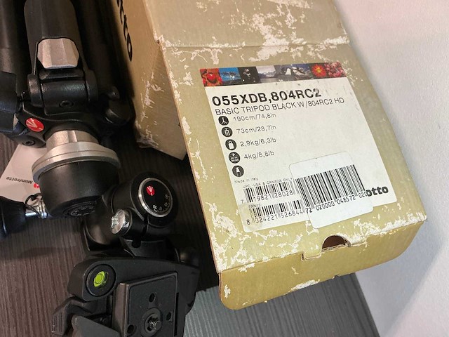 Manfrotto basic tripod 055xdb,804rc2 statief - afbeelding 6 van  6