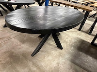 Mango rond 130 rond 5 dik zwart met spinpoot - afbeelding 1 van  2