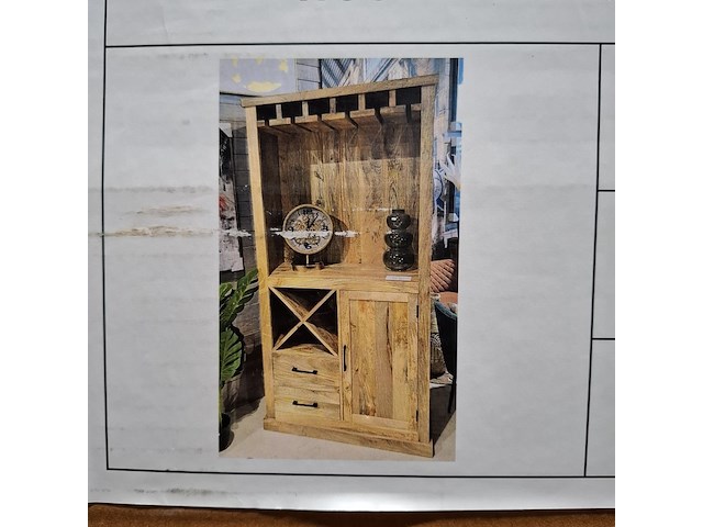 Mangohout bar kast, 2025 - afbeelding 1 van  3