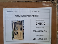 Mangohout bar kast 90x40x170, mango, 2026 - afbeelding 3 van  4