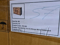 Mangohout dressoir met deuren (lade look), mango, 2025 - afbeelding 2 van  4