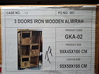 Mangohout kast vakkenkast, 2025 - afbeelding 3 van  4