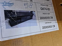 Mangohout tv meubel black line, black, 2025 - afbeelding 2 van  4