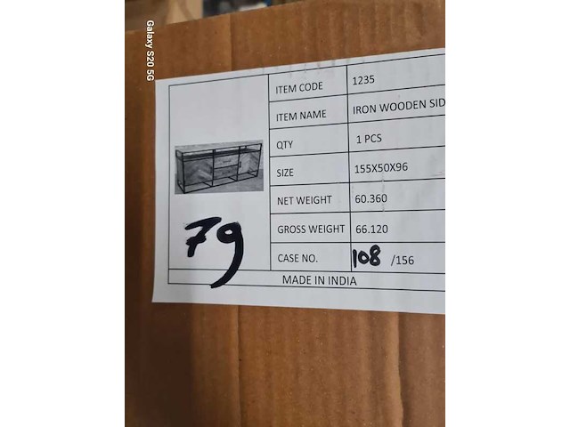 Mangohout visgraadkast dressoir, 2025 - afbeelding 2 van  3