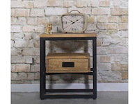 Mangohout/stealframe - bijzettafel (3x) - afbeelding 1 van  2