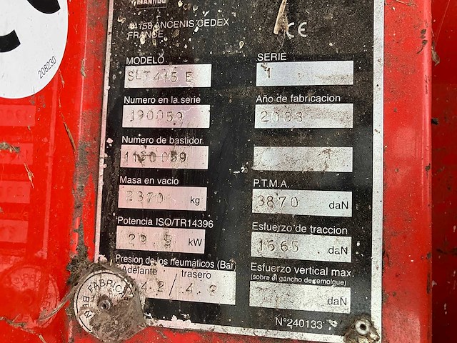 Manitou - 2003 - slt415e - verreiker - afbeelding 18 van  18