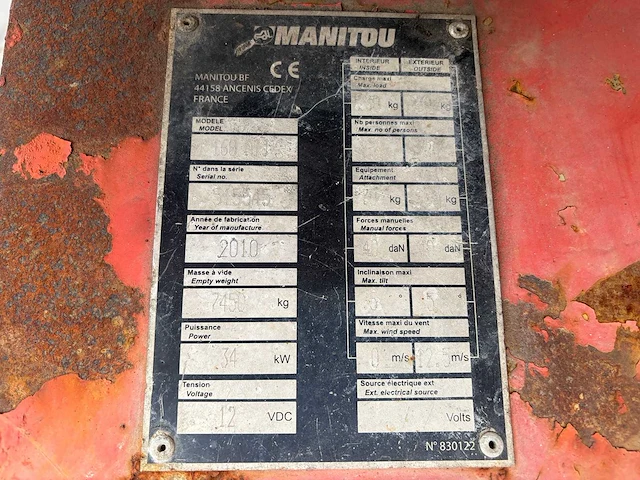 Manitou - 2010 - 160 atj - hoogwerker - afbeelding 9 van  17