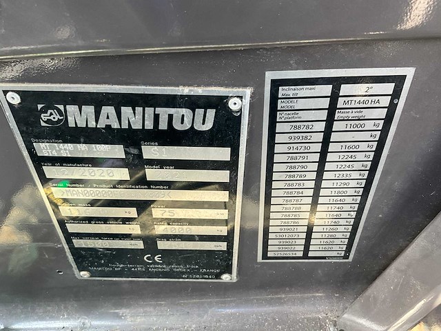 Manitou - 2020 - mt1440 - 14m hefhoogte, 5089 uren, 4x4 - verreiker - afbeelding 31 van  47