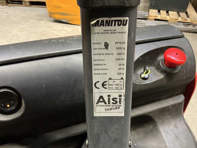 Manitou - ep16 ac - elektrische pallettrucks - 2016 - afbeelding 7 van  7