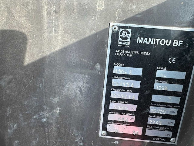 Manitou - m30-4 - 5.5m triplex, side-shift - vorkheftruck - afbeelding 2 van  8