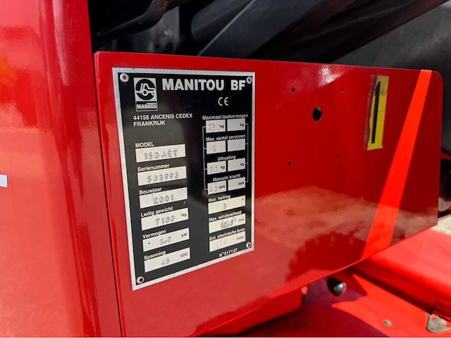 Manitou 150 aet hoogwerker - afbeelding 13 van  28
