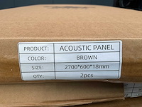 Mann brown 2700x600x18 akoestisch wandpaneel 15 dozen 30 panelen - afbeelding 7 van  8