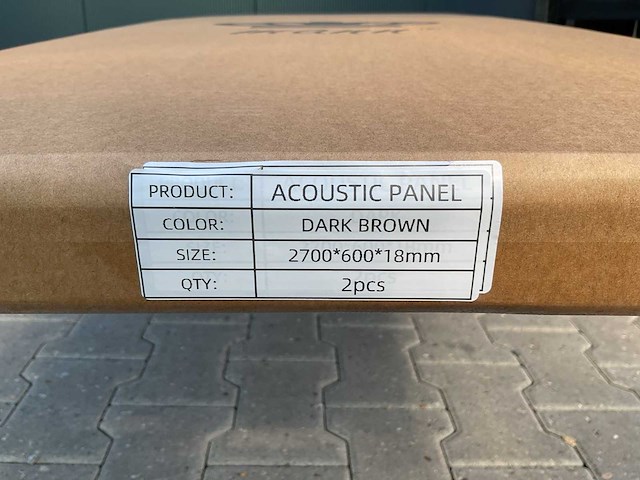 Mann dark brown 2700x600x18 akoestisch wandpaneel 5 dozen 10 panelen - afbeelding 6 van  7