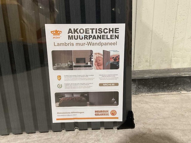 Mann ebony 206 2600x520x18 akoestische wandpanelen 32 dozen 64 panelen - afbeelding 2 van  2