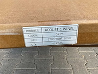 Mann grey 2700x600x18 akoestisch wandpaneel 15 dozen 30 panelen - afbeelding 7 van  7