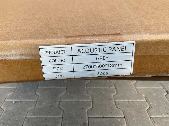 Mann grey 2700x600x18 akoestisch wandpaneel 5 dozen 10 panelen - afbeelding 7 van  7