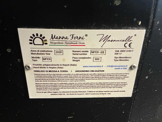 Manna forni mfe6 pizza-oven - afbeelding 3 van  11