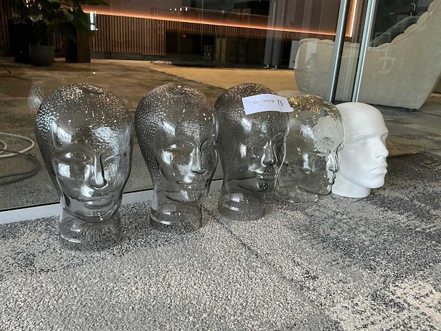 Mannequinhoofd koptelefoon-display (5x) - afbeelding 2 van  2