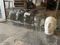 Mannequinhoofd koptelefoon-display (5x) - afbeelding 1 van  2