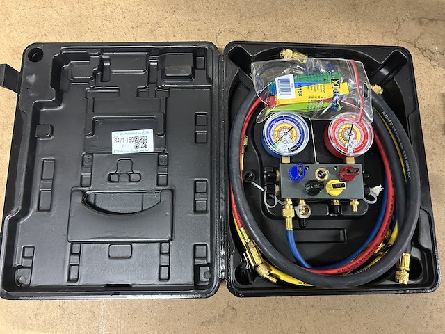 Manometerset voor airco of koelinstallaties in koffer mastercool - afbeelding 1 van  8