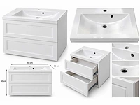 Manor white matt badmeubel 60cm - afbeelding 1 van  5