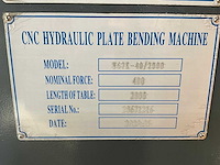 Mantech - w67k-40/200 - cnc press brake - 2020 - afbeelding 7 van  15