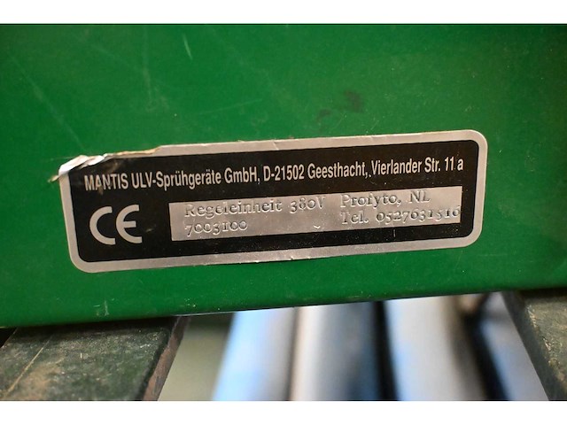 Mantis ulv b-ms 4 atomiseur test sproei band opstelling - afbeelding 6 van  10